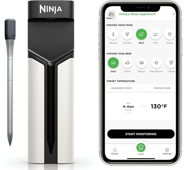 a wireless smart cooking meat thermometer