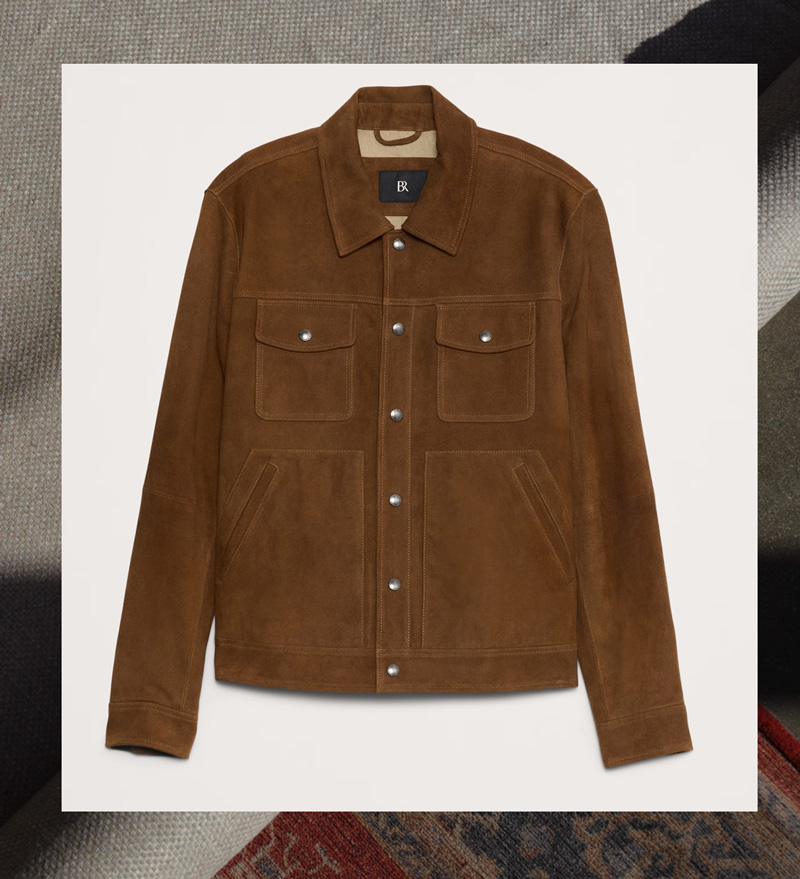 banana republic suede trucker