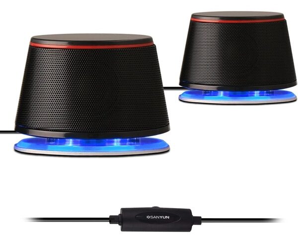 a set of two external speakers for sound