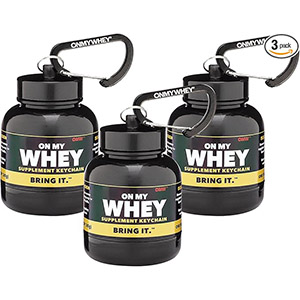 Protein Powder and Supplement Funnel Keychain 3-Pack