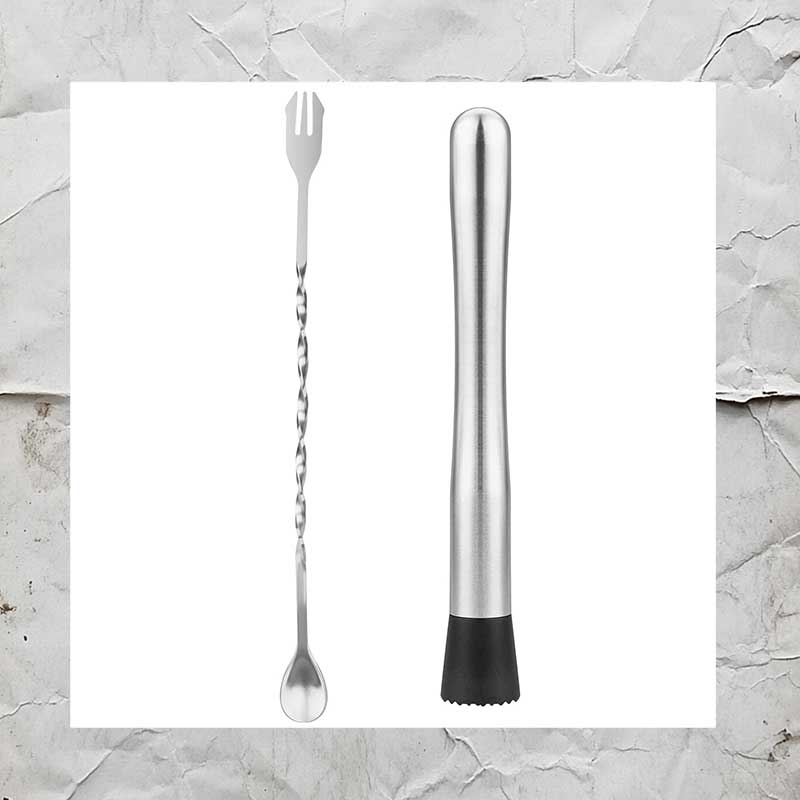 bar spoon and muddler