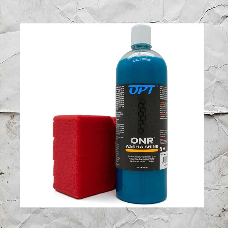 no rinse car wash bottle and sponge