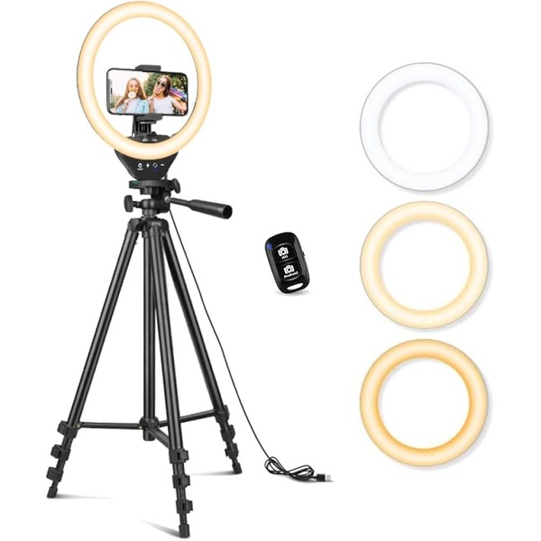 a ring light LED circle light with tripod