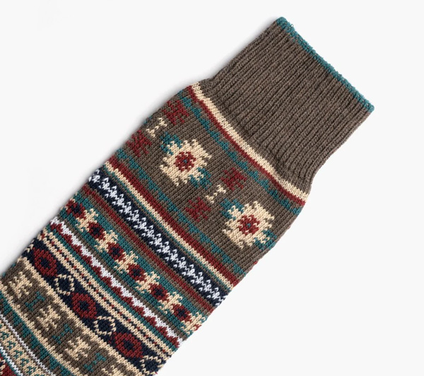 green and red camp socks