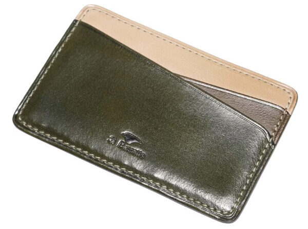 a leather slim card wallet holder