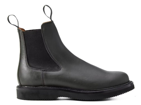 leather wedge chelsea style boot