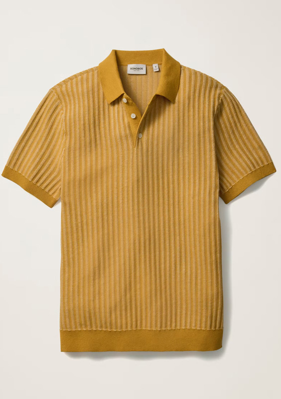 yellow sweater polo
