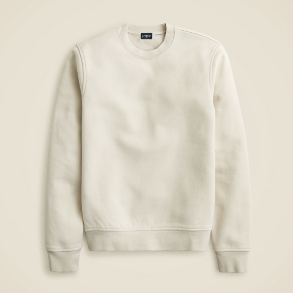 a soft knit fleece crew neck sweat shirt