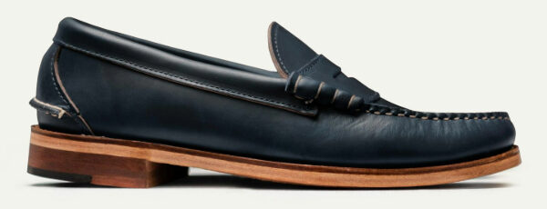 a chromexcel leather penny loafer shoe