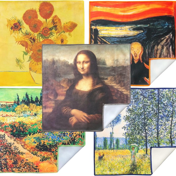 Extra Large 5 Pack Classic Art Collection II, Microfiber Cleaning Cloth
