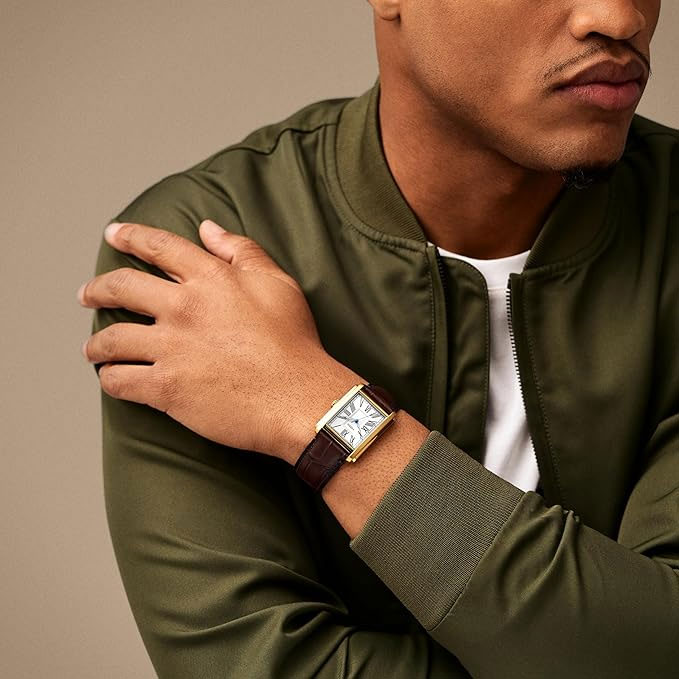 man wearing square watch