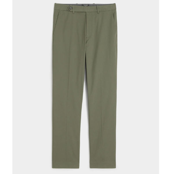 Italian cotton tab front chino pant