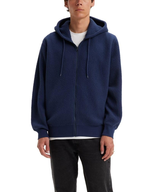 blue sherpa hoodie