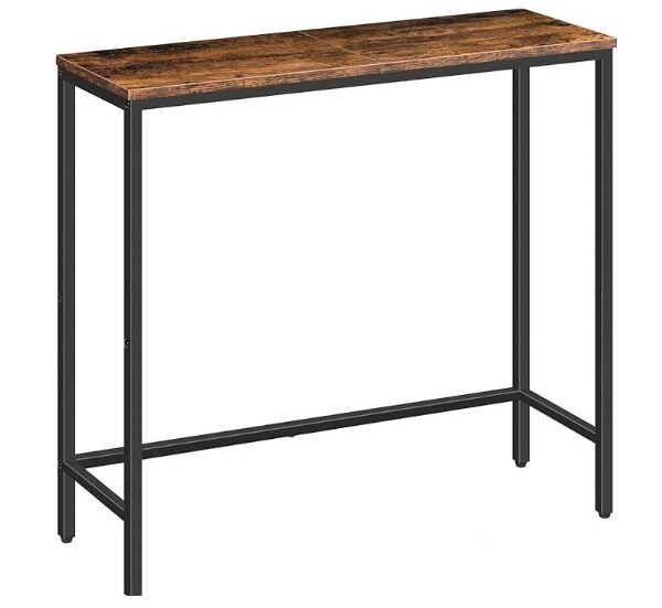 wood and metal small table for entryway or side table