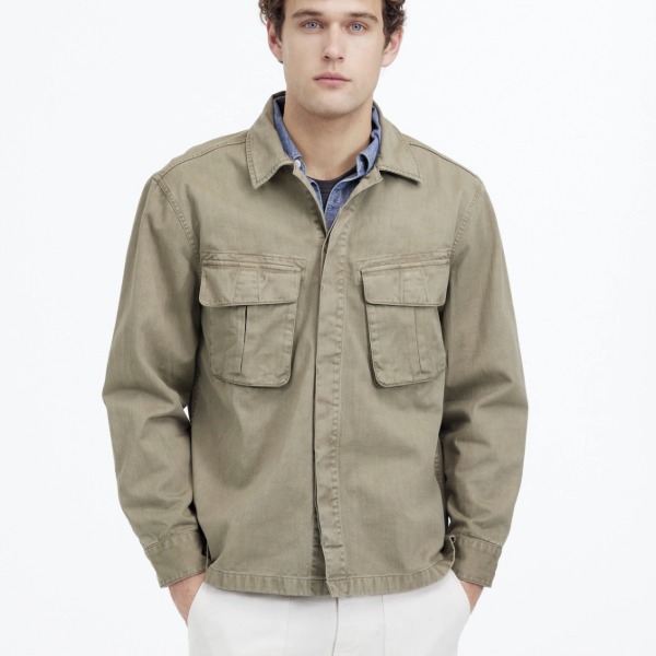 man wearing a utility style jacket
