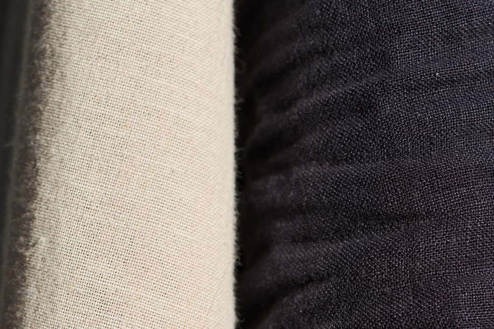 stiff linen next to soft linen
