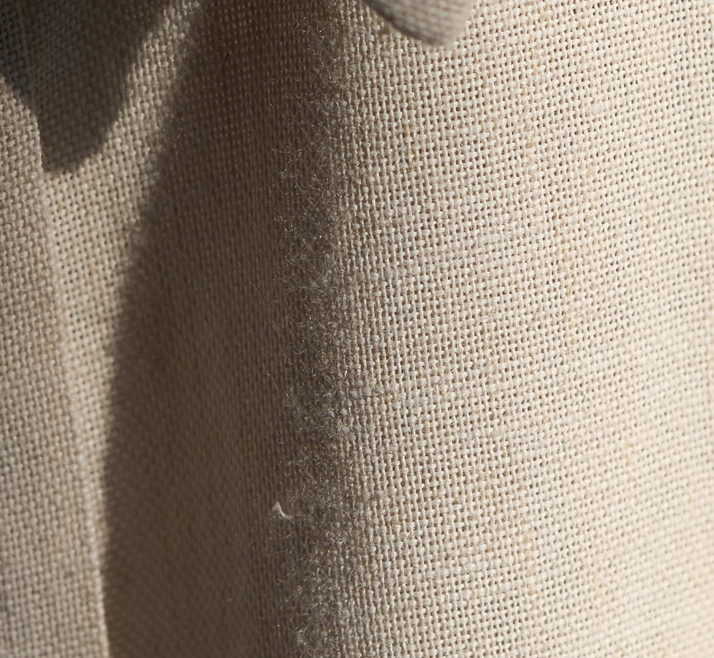close up of wrinkle free linen