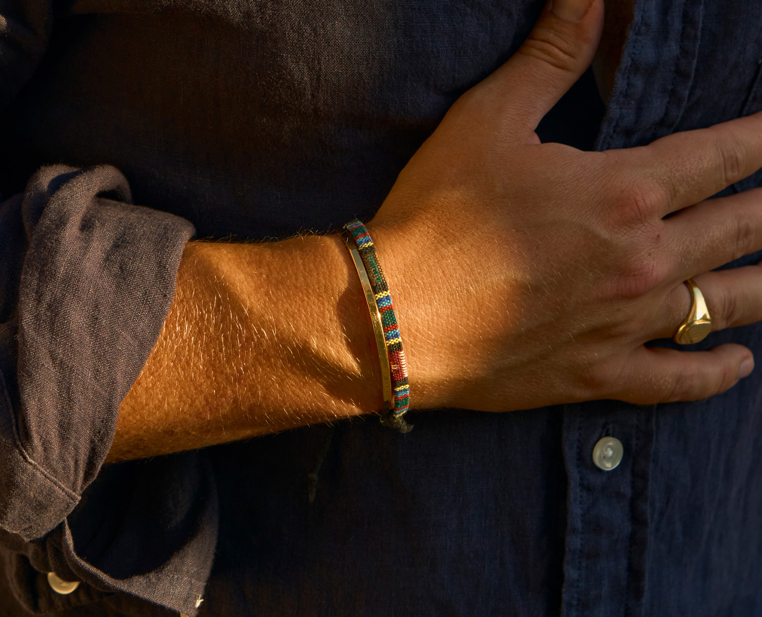 fabric-bracelet-2 fabric bracelet next to a cuff