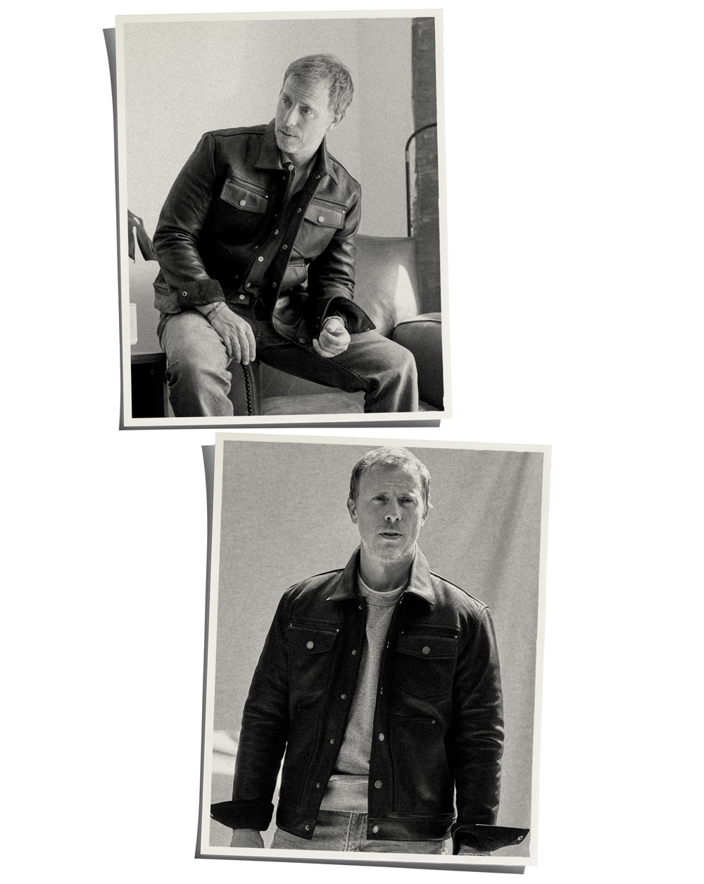 fall-style_leather-jacket-1b two printed photos of andrew wearing thursday boots roughout leather cruiser jacket