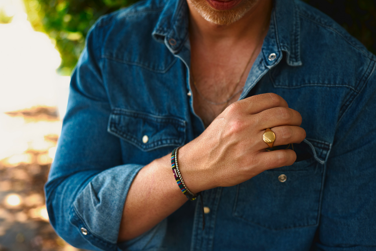 andrew's signet ring and two bracelets andrew's signet ring and two bracelets
