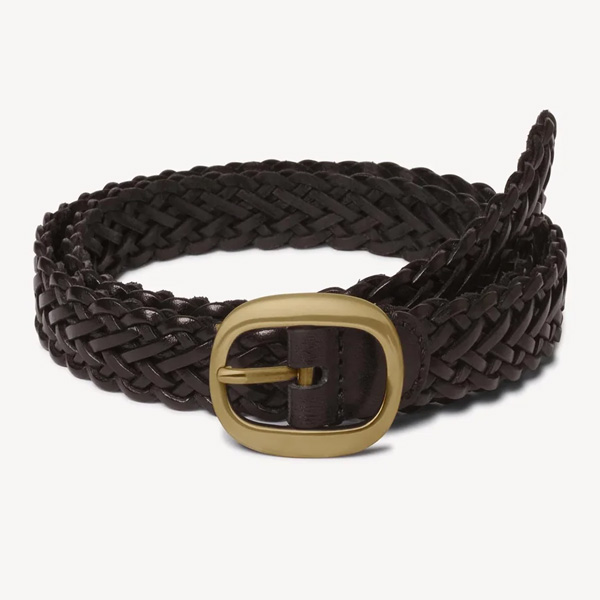 buck mason braided leather belt