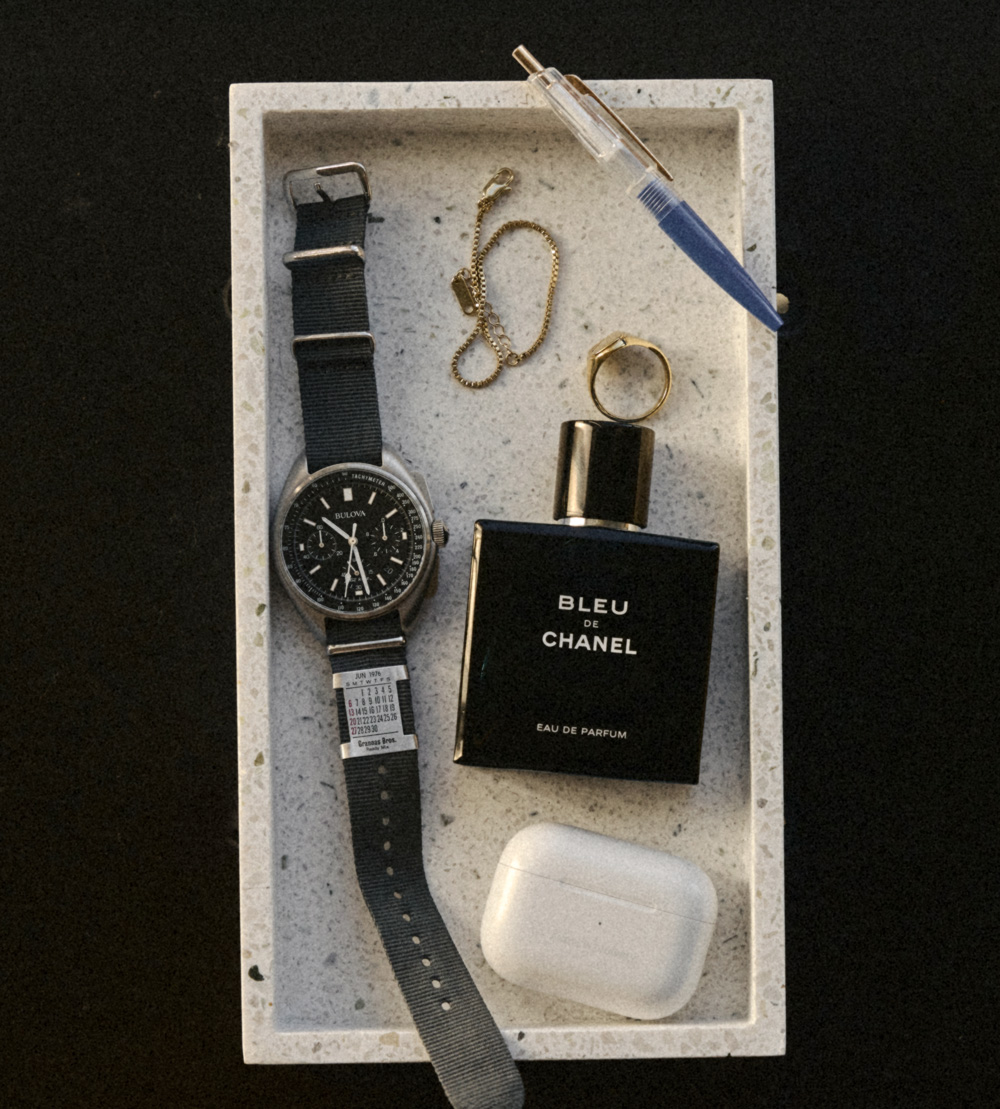 mens EDC including a bleu de chanel bottle