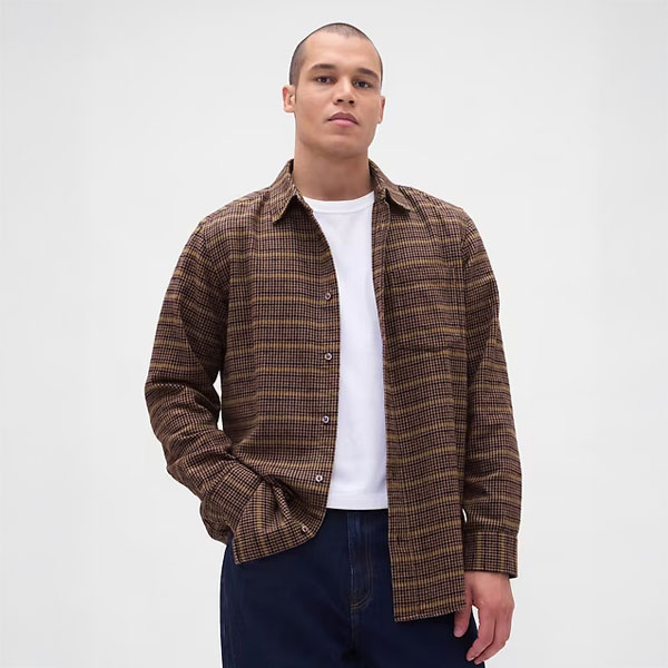 brown flannel from Gap