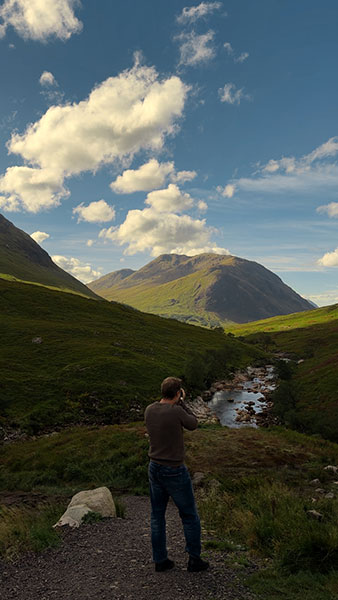 taking a photo in glencoe