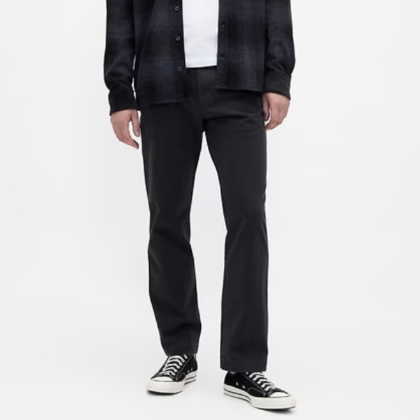 man wearing straight fit pants with casual shoes and a jacket