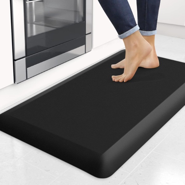 a thick memory foam mat for kitchen or standing desk area