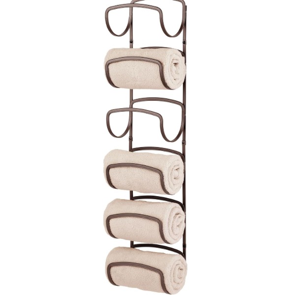 metal towel rack with 6 compartments
