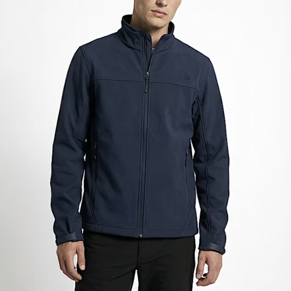 man wearing a full zip front thermal jacket