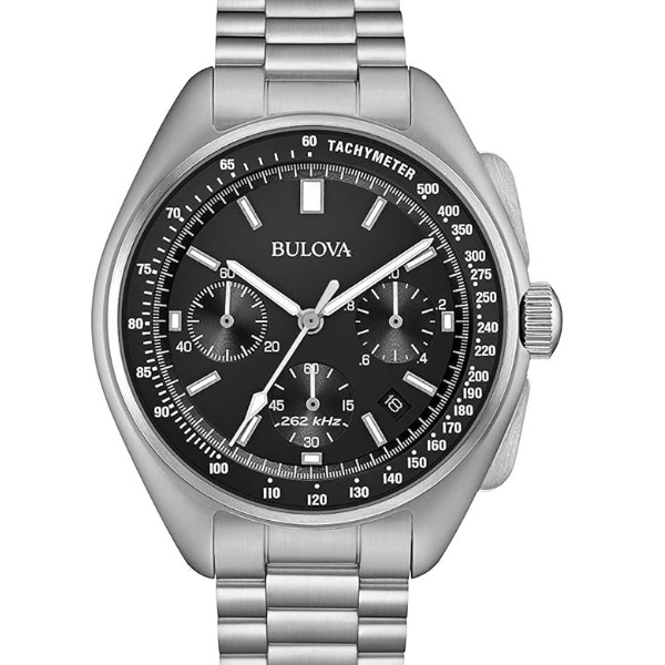 a stainless steel bulova chronograph watch
