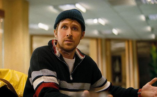 ryan gosling blue stripe sweater in project hail mary