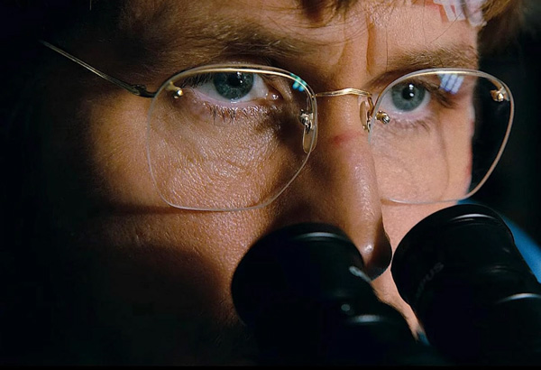 close up of project hail mary glasses worn by ryan gosling